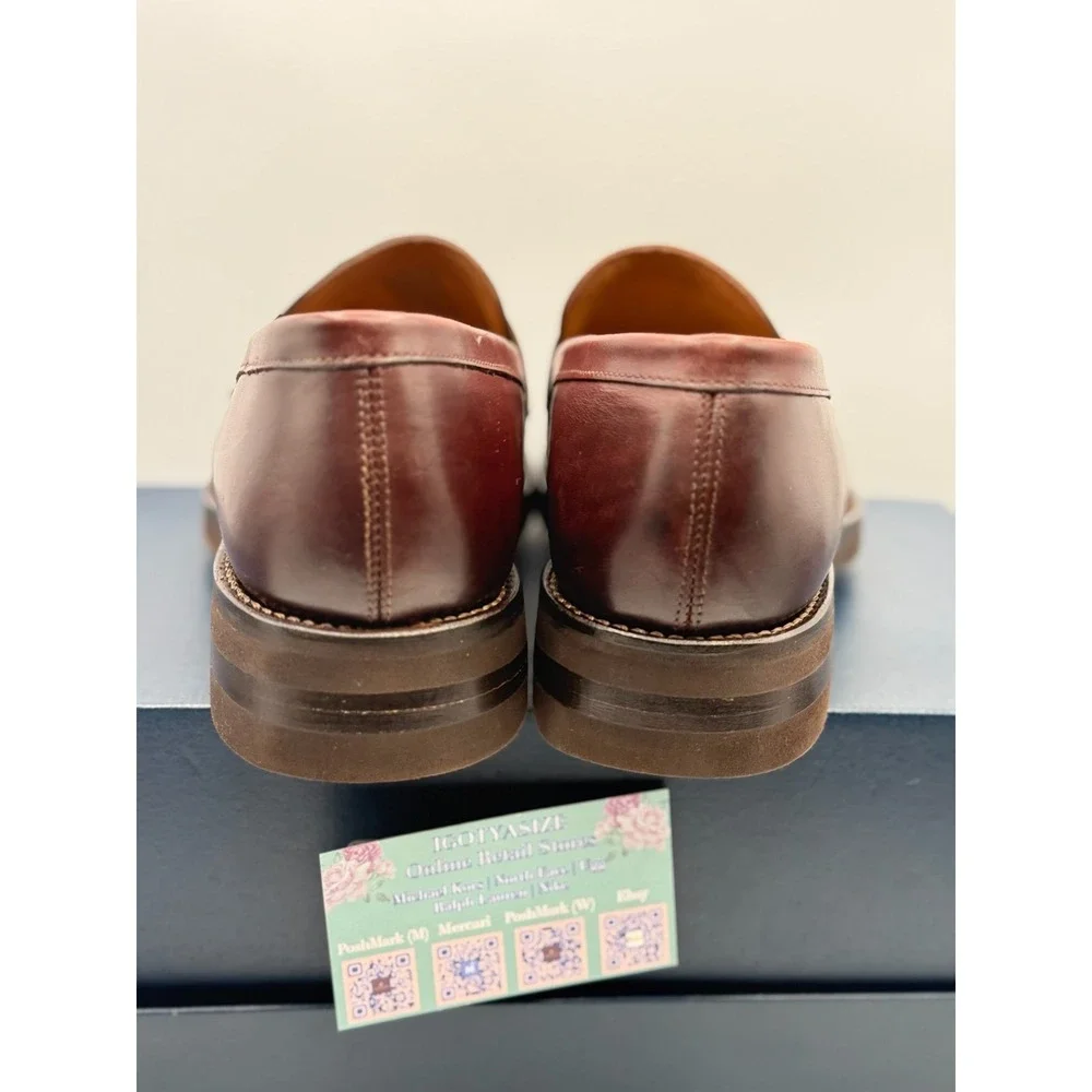 Allen Edmonds Randolph Chili Leather Penny Loafers Mens